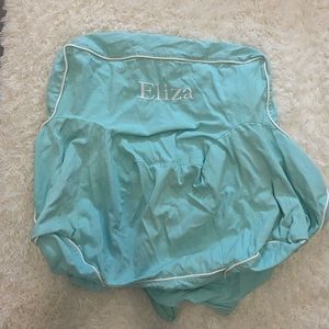 Eliza monogrammed pottery barn regular size chair cover.